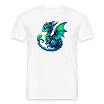 Dragon - Men's T-Shirt - white - Front - AI Model Male 178 dark (178cm)