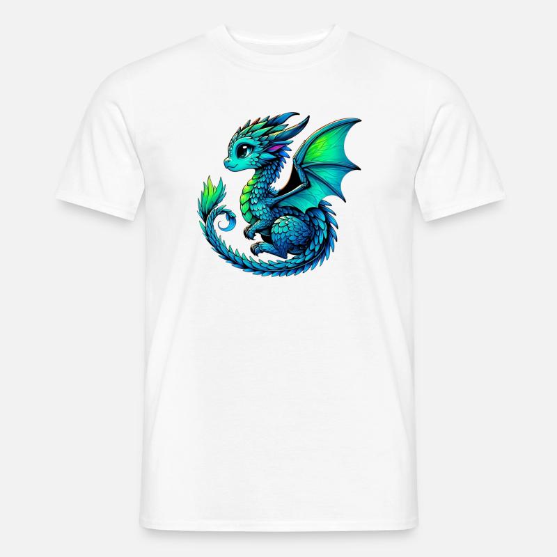 Drache - Männer T-Shirt - Weiß