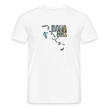 Aquarell Landkarte Bahamas - Männer T-Shirt - Weiß - Vorne - AI Model Male 178 dark (178cm)