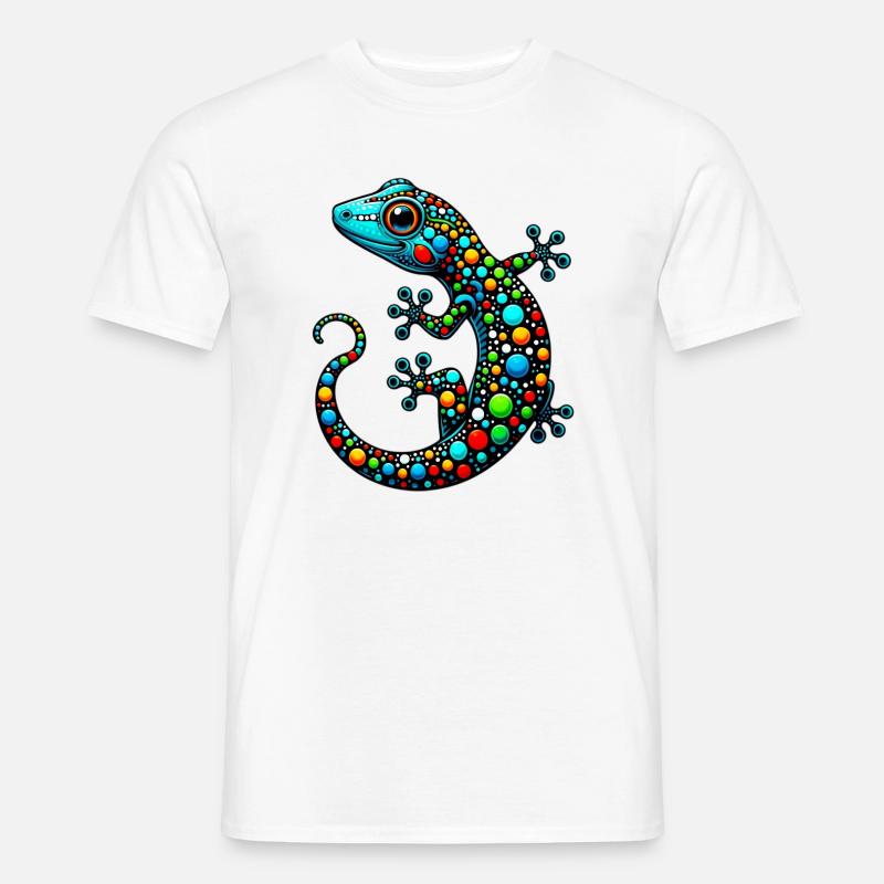 Gecko - Männer T-Shirt - Weiß