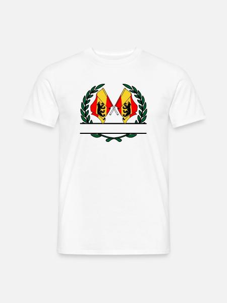 Flags Bern Switzerland laurel wreath banner - Men's T-Shirt - white