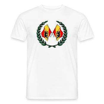 Drapeaux, province de Berne, Suisse, couronne de laurier - T-shirt homme - blanc - Devant - AI Model Male 178 dark (178cm)