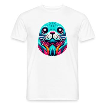 Phoque - T-shirt homme - blanc - Devant - AI Model Male 178 dark (178cm)