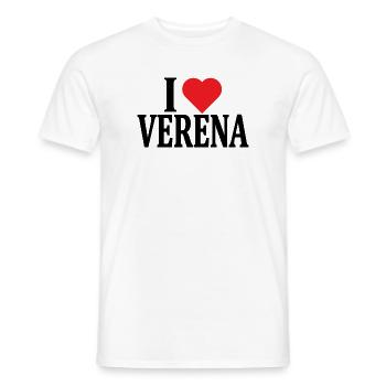 J’adore Verena t-shirt t-shirt idée cadeau - T-shirt homme - blanc - Devant - AI Model Male 178 dark (178cm)