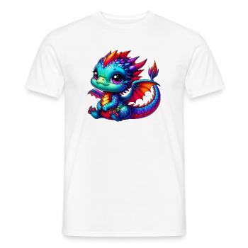 Dragon - Men's T-Shirt - white - Front - AI Model Male 178 dark (178cm)