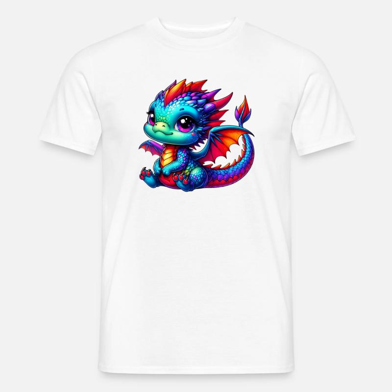 Drache - Männer T-Shirt - Weiß