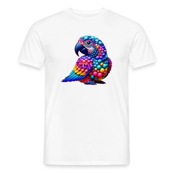 Pop-Art-Bird (01) - Männer T-Shirt - Weiß - Vorne - AI Model Male 178 dark (178cm)