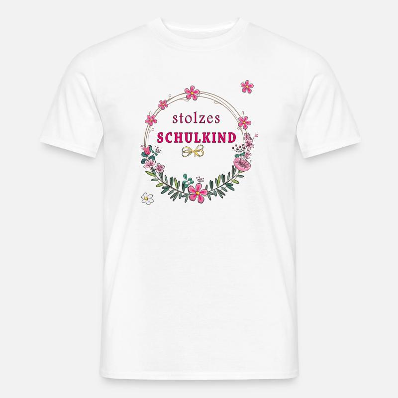 stolzes Schulkind Einschulung - Männer T-Shirt - Weiß