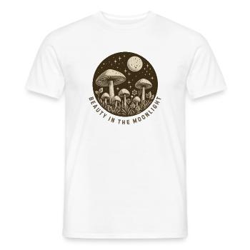 Champignons au clair de lune - T-shirt homme - blanc - Devant - AI Model Male 178 dark (178cm)