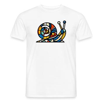 Snail - Men's T-Shirt - white - Front - AI Model Male 178 dark (178cm)