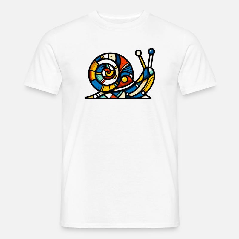 Schnecke - Männer T-Shirt - Weiß