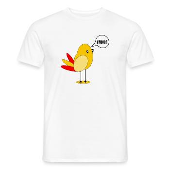 SPAIN COUNTRY FLAG SPANISH BIRD - Men's T-Shirt - white - Front - AI Model Male 178 dark (178cm)