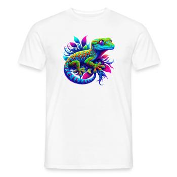 Gecko - T-shirt homme - blanc - Devant - AI Model Male 178 dark (178cm)