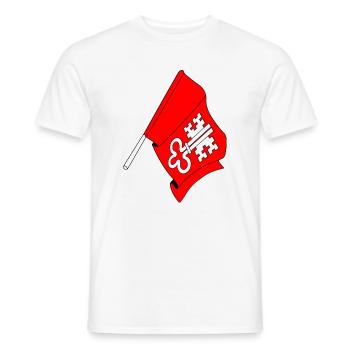 Drapeau Nidwald Suisse - T-shirt homme - blanc - Devant - AI Model Male 178 dark (178cm)