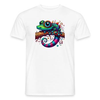 Gecko - Men's T-Shirt - white - Front - AI Model Male 178 dark (178cm)