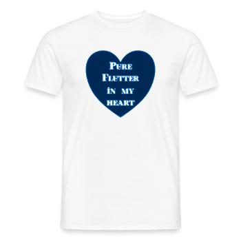 Pure Flutter In My Heart - Männer T-Shirt - Weiß - Vorne - AI Model Male 178 dark (178cm)