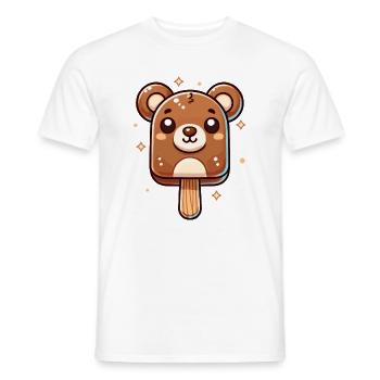 niedliches Teddy Bär-Eis-Motiv für den Sommer - Männer T-Shirt - Weiß - Vorne - AI Model Male 178 dark (178cm)