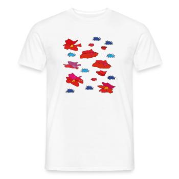 Kornblumen und Mohn - Männer T-Shirt - Weiß - Vorne - AI Model Male 178 dark (178cm)