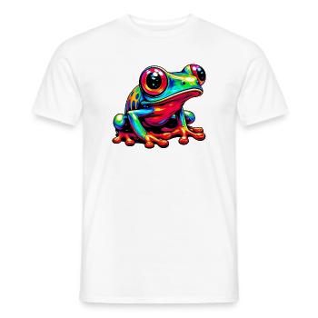 Frog - Men's T-Shirt - white - Front - AI Model Male 178 dark (178cm)