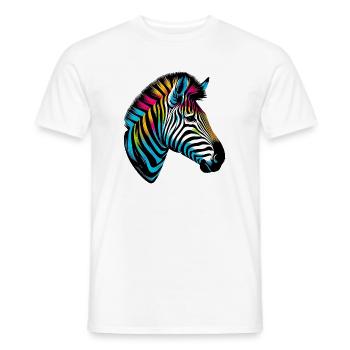 Zebra - Männer T-Shirt - Weiß - Vorne - AI Model Male 178 dark (178cm)