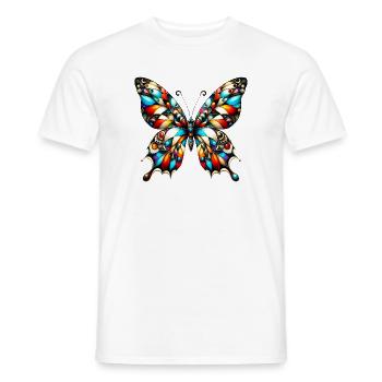 Papillon - T-shirt homme - blanc - Devant - AI Model Male 178 dark (178cm)