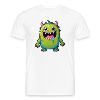 Niedliches Kinder Cartoon Monster - Männer T-Shirt - Weiß - Vorne - AI Model Male 178 dark (178cm)