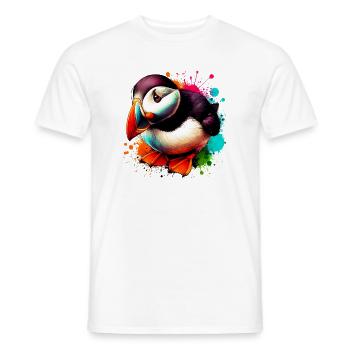 Papageitaucher - Männer T-Shirt - Weiß - Vorne - AI Model Male 178 dark (178cm)