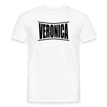 Veronica t-shirt t-shirt idée cadeau - T-shirt homme - blanc - Devant - AI Model Male 178 dark (178cm)