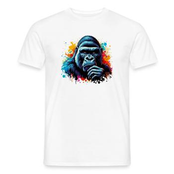 Gorille - T-shirt homme - blanc - Devant - AI Model Male 178 dark (178cm)