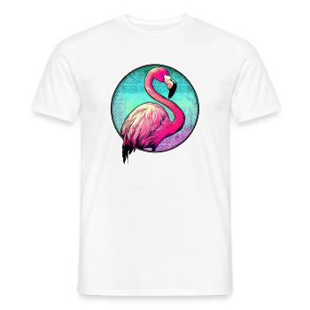 Flamant - T-shirt homme - blanc - Devant - AI Model Male 178 dark (178cm)