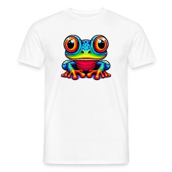 Frog - Men's T-Shirt - white - Front - AI Model Male 178 dark (178cm)