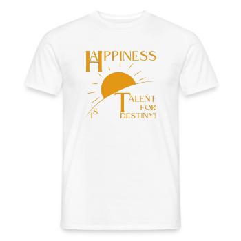 Bonheur - T-shirt homme - blanc - Devant - AI Model Male 178 dark (178cm)