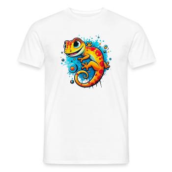 Gecko - T-shirt homme - blanc - Devant - AI Model Male 178 dark (178cm)