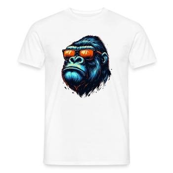 Gorillas with Sunglasses - Men's T-Shirt - white - Front - AI Model Male 178 dark (178cm)