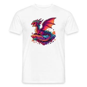 Dragon - Men's T-Shirt - white - Front - AI Model Male 178 dark (178cm)