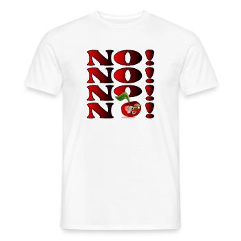 ANTWORT NEIN - EMOTIONALE KIRSCHE - Männer T-Shirt - Weiß - Vorne - AI Model Male 178 dark (178cm)