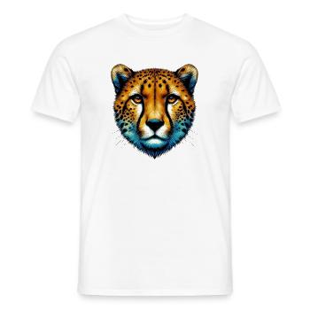 Gepard - Männer T-Shirt - Weiß - Vorne - AI Model Male 178 dark (178cm)