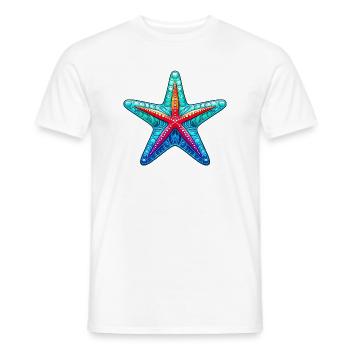 Étoile de mer - T-shirt homme - blanc - Devant - AI Model Male 178 dark (178cm)