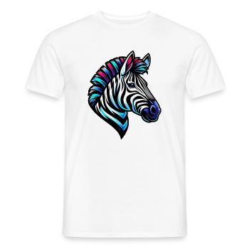 Zèbre - T-shirt homme - blanc - Devant - AI Model Male 178 dark (178cm)