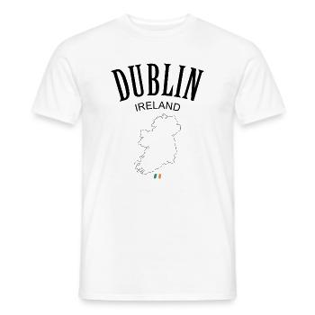 Monochrome Flag Accent: Italian Tricolour - Men's T-Shirt - white - Front - AI Model Male 178 dark (178cm)