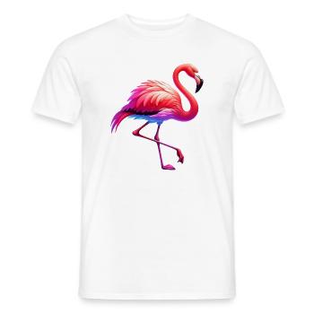 Flamant - T-shirt homme - blanc - Devant - AI Model Male 178 dark (178cm)