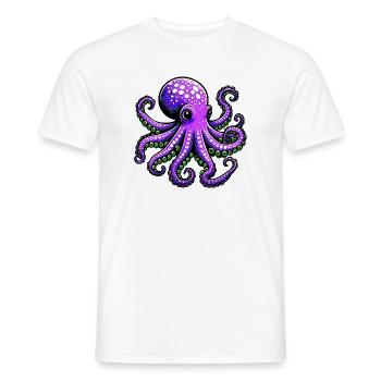 Pieuvre - T-shirt homme - blanc - Devant - AI Model Male 178 dark (178cm)