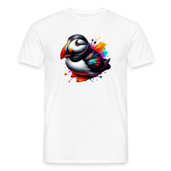 Papageitaucher - Männer T-Shirt - Weiß - Vorne - AI Model Male 178 dark (178cm)