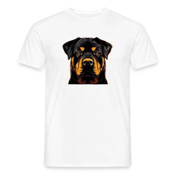 Rottweiler Dogs Love Proud Rottweiler Lovers - Men's T-Shirt - white - Front - AI Model Male 178 dark (178cm)
