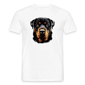 Rottweiler Dogs Love Proud Rottweiler Lovers - Men's T-Shirt - white - Front - AI Model Male 178 dark (178cm)
