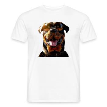 Rottweiler Dogs Love Proud Rottweiler Lovers - Men's T-Shirt - white - Front - AI Model Male 178 dark (178cm)