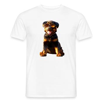 Rottweiler Dogs Love Proud Rottweiler Lovers - Men's T-Shirt - white - Front - AI Model Male 178 dark (178cm)