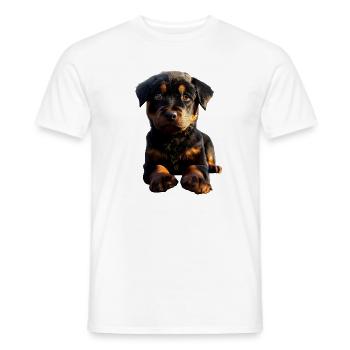 Rottweiler Dogs Love Proud Rottweiler Lovers - Men's T-Shirt - white - Front - AI Model Male 178 dark (178cm)