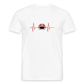 Red Helmet and Football Beat - Men's T-Shirt - white - Front - AI Model Male 178 dark (178cm)