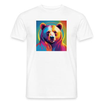 Ours de la fierté - T-shirt homme - blanc - Devant - AI Model Male 178 dark (178cm)